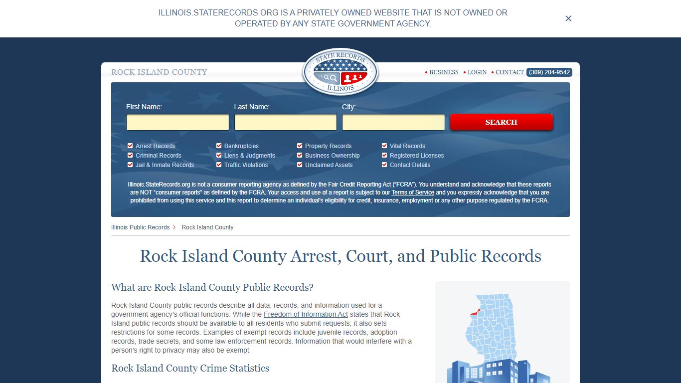 Rock Island County Arrest, Court, and Public Records